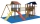 Parco giochi Fantasilandia 4 con torretta e scivolo Blue Rabbit certificato TUV