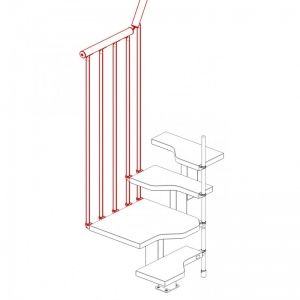 Ringhiera per scale da esterno Corrimano di facile installazione Kit di  mobilità ad angolo variabile Ringhiera di sicurezza da giardino Corrimano  esterno impermeabile -  Italia