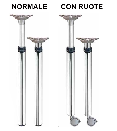 Acquistare gambe per tavoli: Regolabili in altezza, fisse, di vari materiali