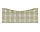 Grigliati su misura in legno sagomato maglia 54  mm modello Lavanda  Serie Quadra